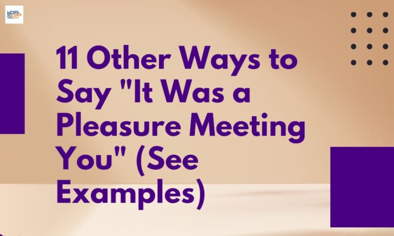 11 Other Ways to Say "It Was a Pleasure Meeting You" (See Examples)